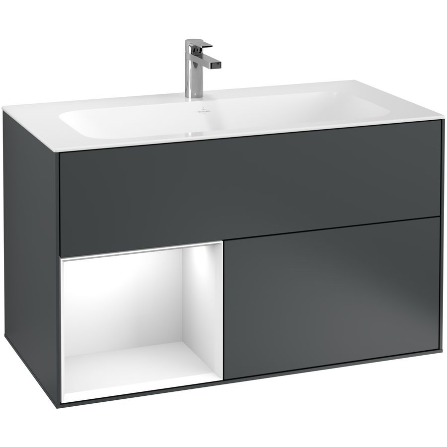 Wastafelonderkast Finion 996x591x498mm Mid.Blue Matt Lacquer G030GFHG