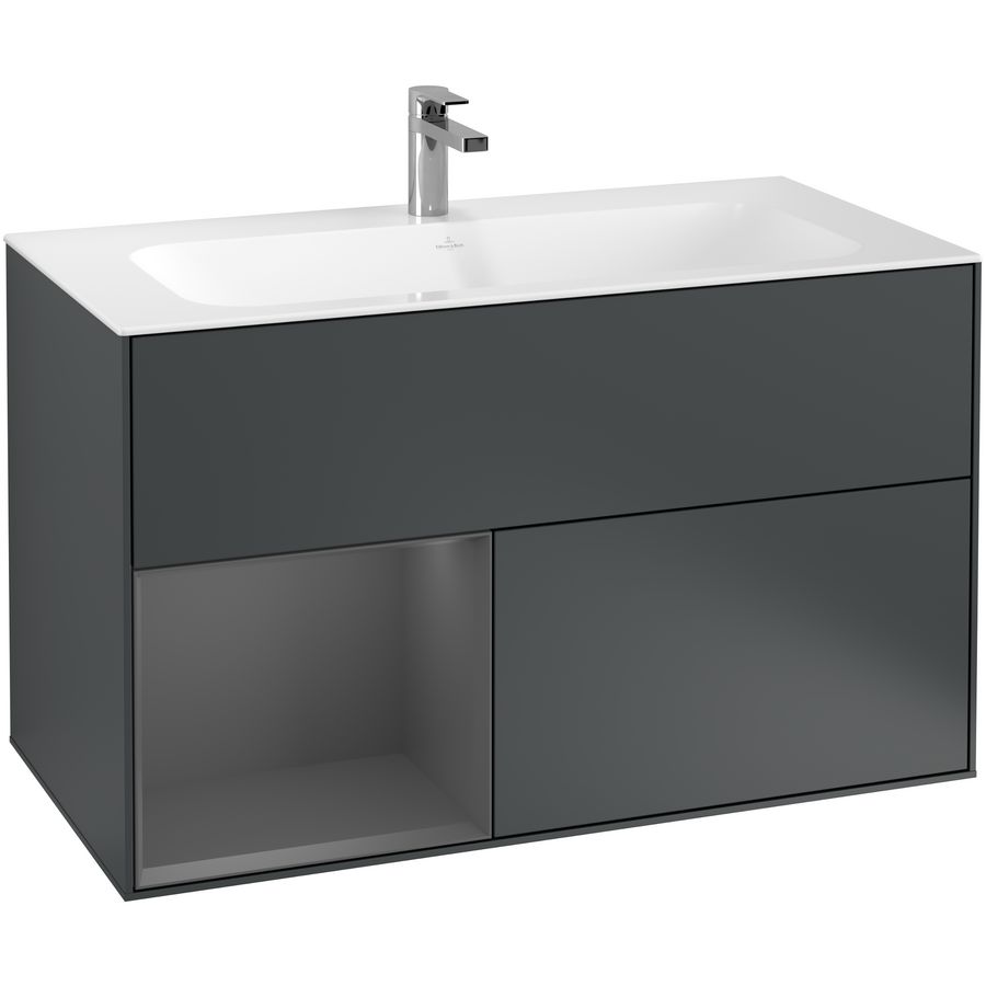 Wastafelonderkast Finion 996x591x498mm Mid.Blue Matt Lacquer G030GKHG