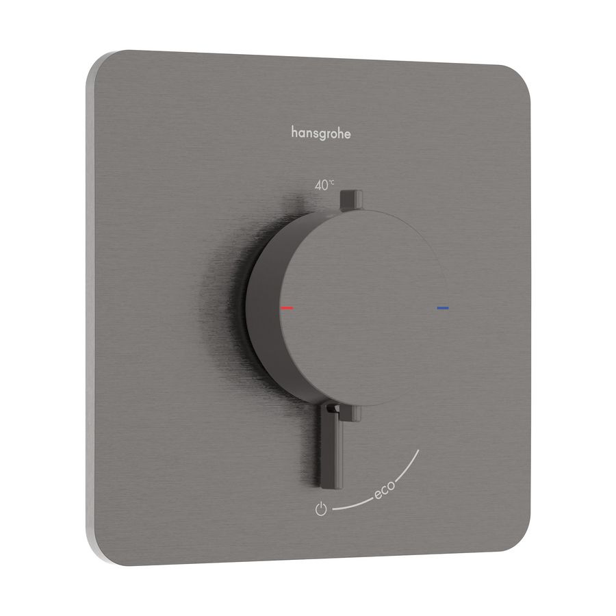 Inbouwthermostaat 1 functie Ecostat Comfort Q Brushed Black Chrome