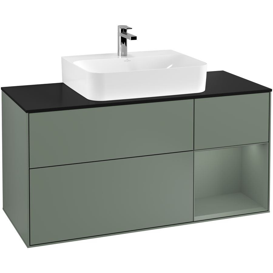 Wastafelonderkast Finion 1200x603x501mm Olive Matt Lacquer G172GMGM
