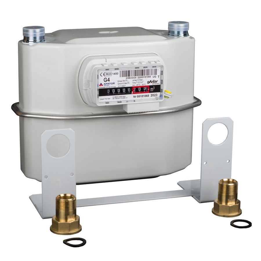Gasmeterpakket G1,6 incl. ophangbeugel en koppelingen 29326