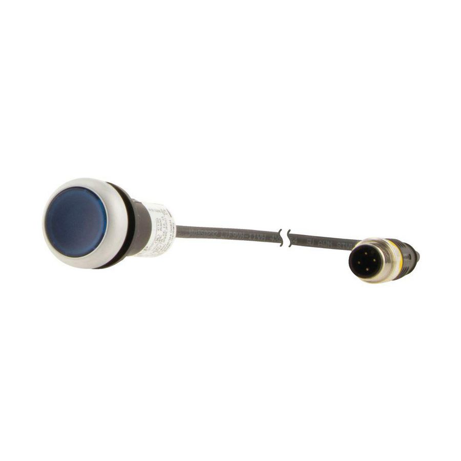 Signaaldrukknop RMQ Compact blauw vlak 1no/0nc M12A- 181624