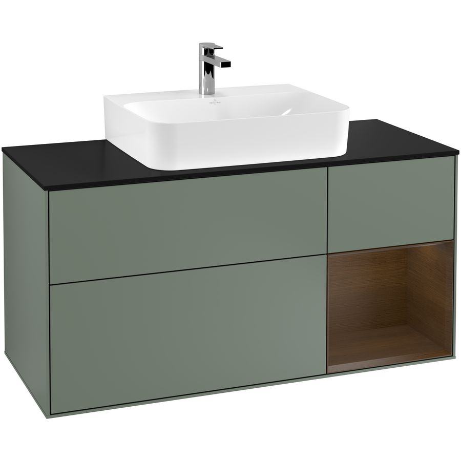 Wastafelonderkast Finion 1200x603x501mm Olive Matt Lacquer G172GNGM