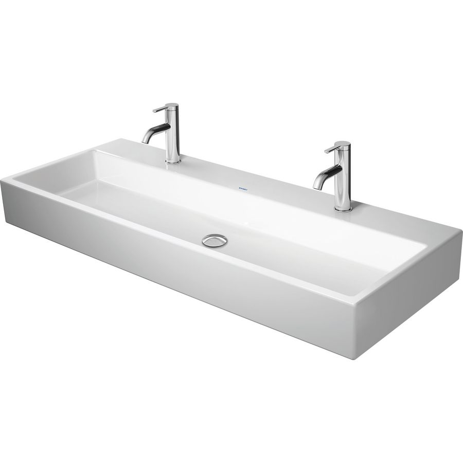 VERO AIR #235012 wastafel 1200mm wit met 2 kraangaten