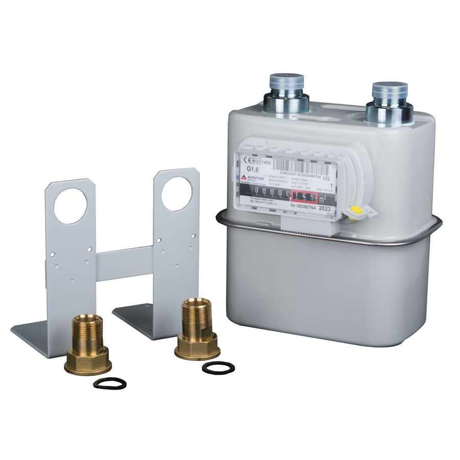 Gasmeterpakket G1,6 incl. ophangbeugel en koppelingen 29325