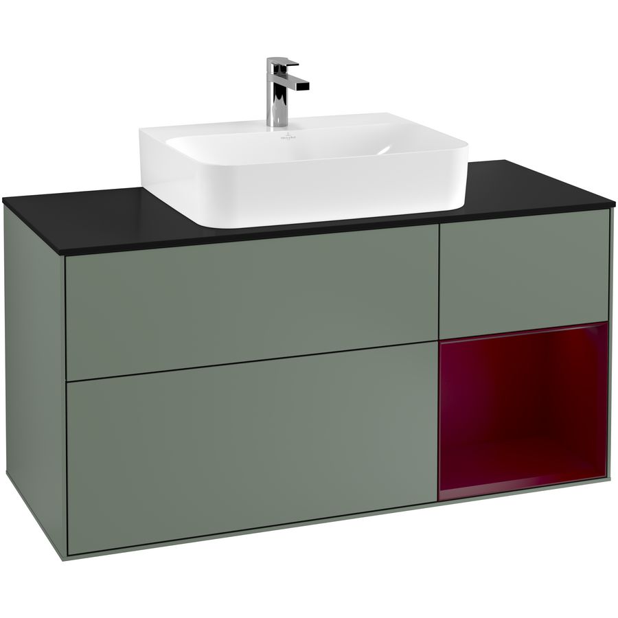 Wastafelonderkast Finion 1200x603x501mm Olive Matt Lacquer G172HBGM
