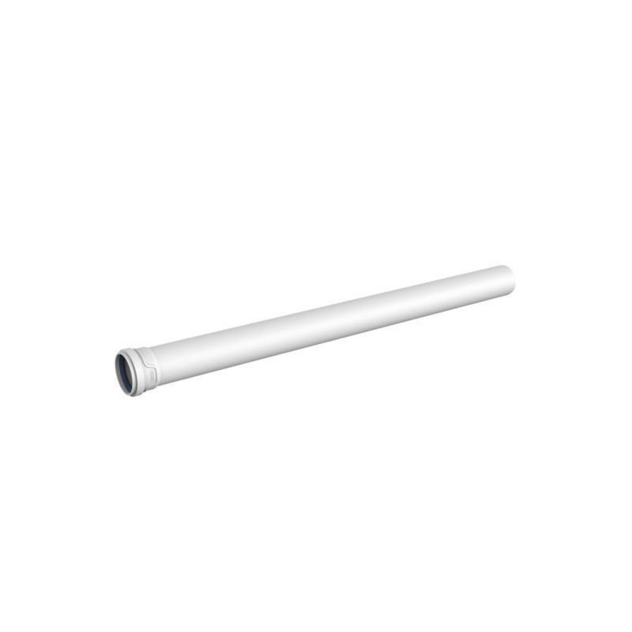 Lengte a 3mtr. PP AS+ riool afvoerbuis 75mm lichtgrijs geluidsarm 1x mof