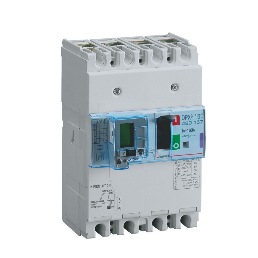 Vermogensschakelaar 160 Thermomagn.+RCD 25A 4P 36kA DPX3