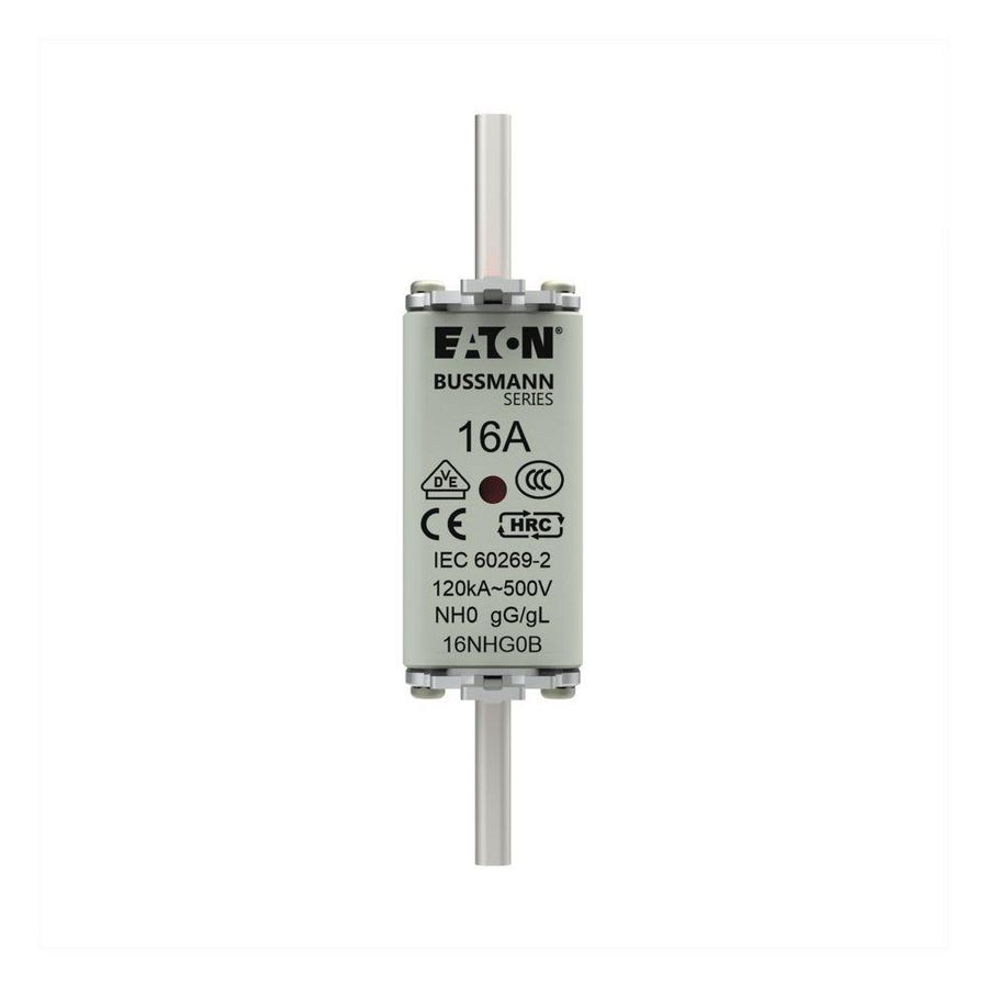 Zekering laagsp. 16A AC 500V NH0 gL/gG dubbele melde VVE=3