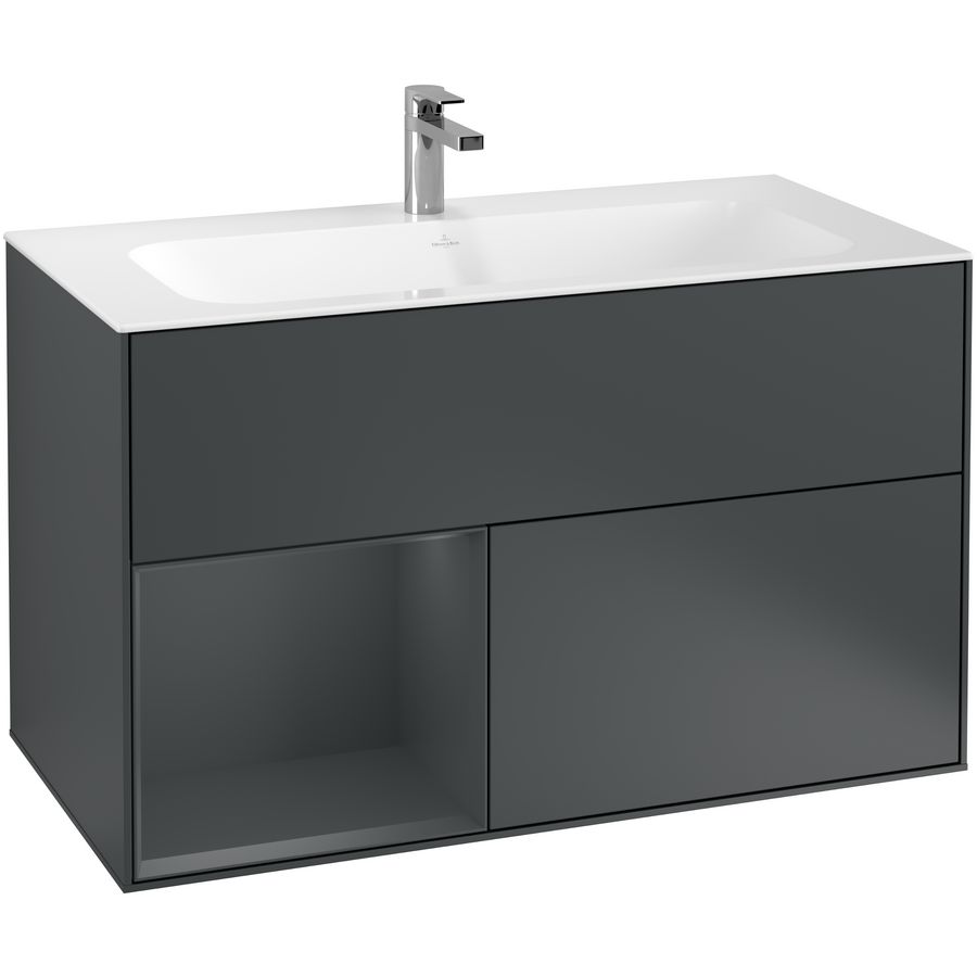 Wastafelonderkast Finion 996x591x498mm Mid.Blue Matt Lacquer G030HGHG