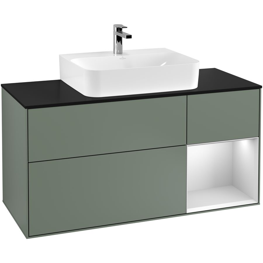 Wastafelonderkast Finion 1200x603x501mm Olive Matt Lacquer G172MTGM