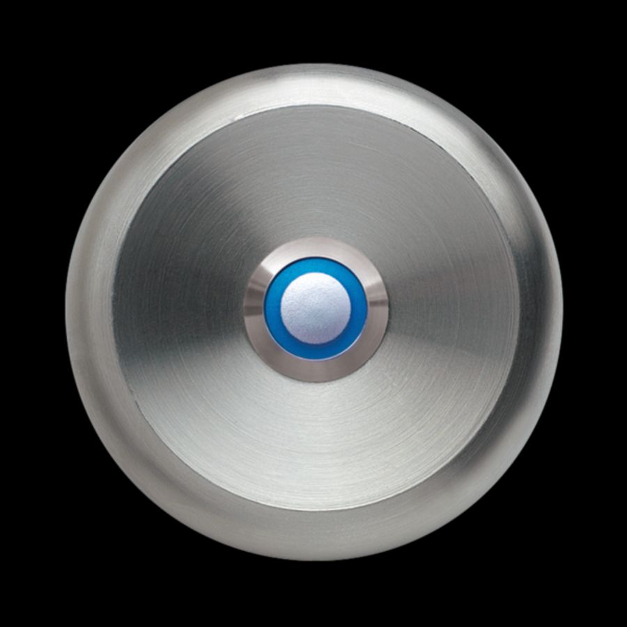 Beldrukker RVS ETA S100 led blauw