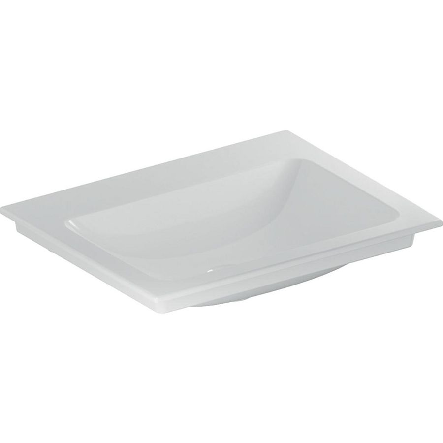 Meubelwastafel afleg L/R 60x48cm zonder kraangat wit Keratect ONE