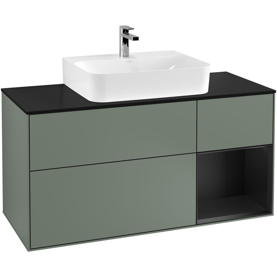 Wastafelonderkast Finion 1200x603x501mm Olive Matt Lacquer G172PDGM