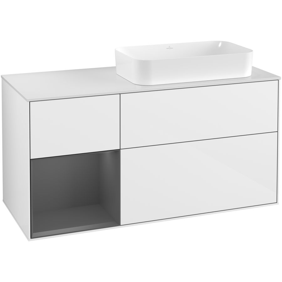 Wastafelonderkast Finion 1200x603x501mm G.White.L G271GKGF
