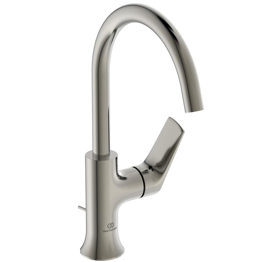 Wastafelmengkraan 114x226x311mm silver storm (rvs-look) 3.8l/m m. waste La Dolce Vita