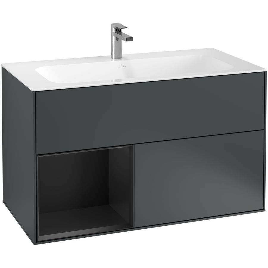 Wastafelonderkast Finion 996x591x498mm Mid.Blue Matt Lacquer G030PDHG
