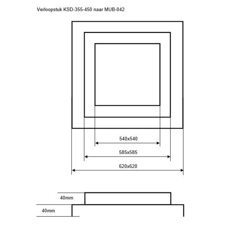 VL-KM42 Verloopstuk KSD-MUB