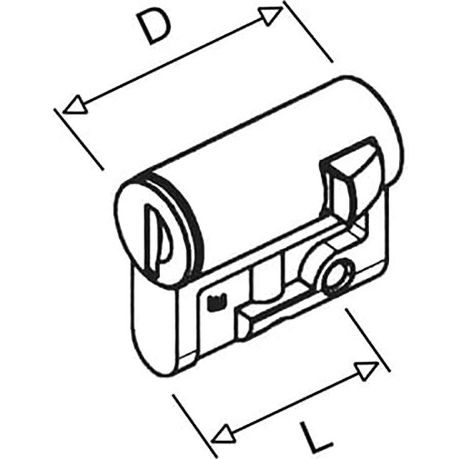 Profielhalfcilinder DRIEHOEK 11MM