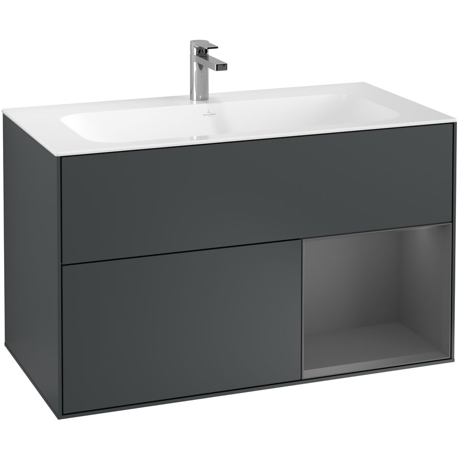 Wastafelonderkast Finion 996x591x498mm Mid.Blue Matt Lacquer G040GKHG