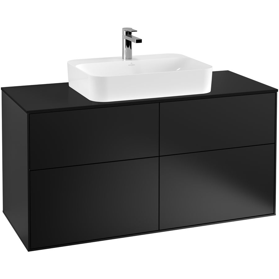 Wastafelonderkast Finion 1200x603x501mm Black Matt Lacquer G38200PD