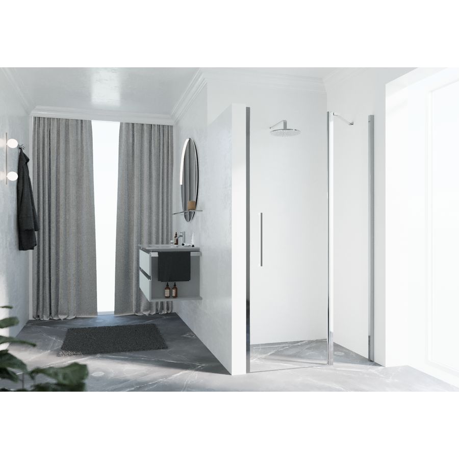 Young 2.0 2P draaideur 1070-1110x2000mm chroom helder