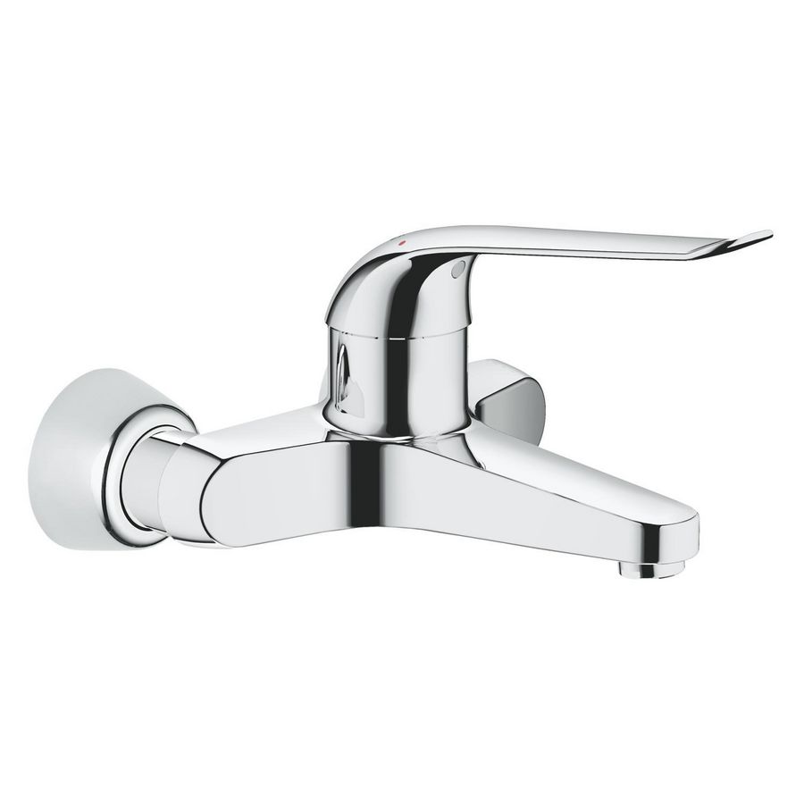 Euroeco wandkraan chroom vaste hendel 170mm