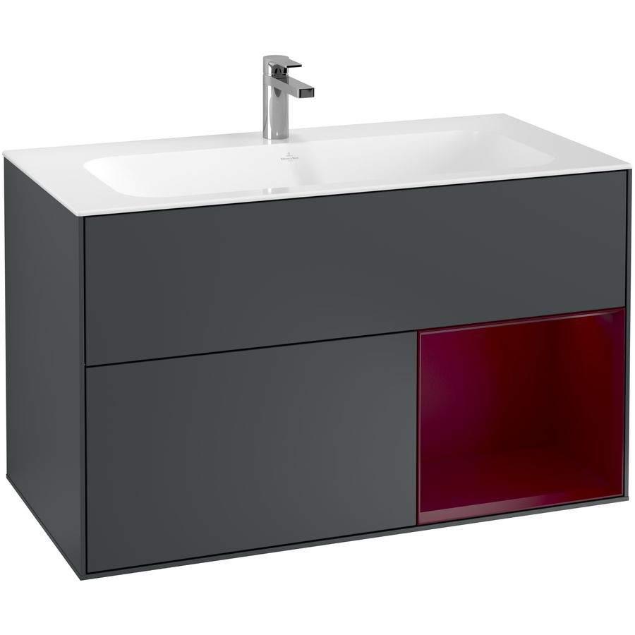 Wastafelonderkast Finion 996x591x498mm Mid.Blue Matt Lacquer G040HBHG