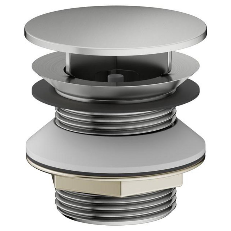 Schachtplug G 1 1/4 met dop roestvrij staal finish