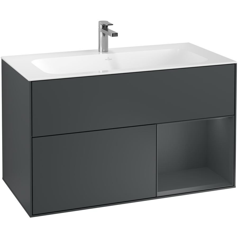 Wastafelonderkast Finion 996x591x498mm Mid.Blue Matt Lacquer G040HGHG