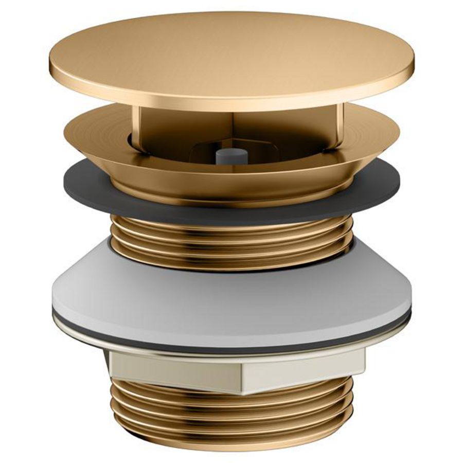 Schachtplug G 1 1/4 met dop messing geborsteld