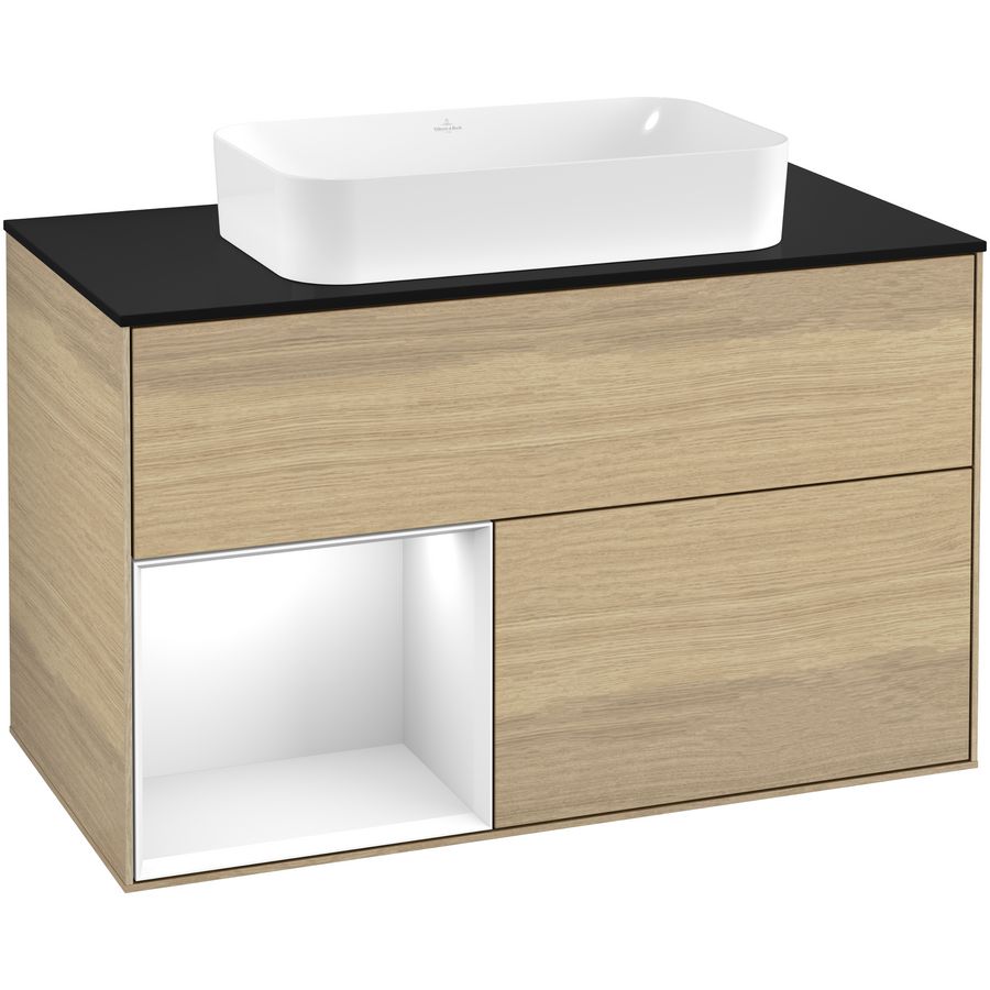 Wastafelonderkast Finion 1000x603x501mm Oak Veneer G242GFPC
