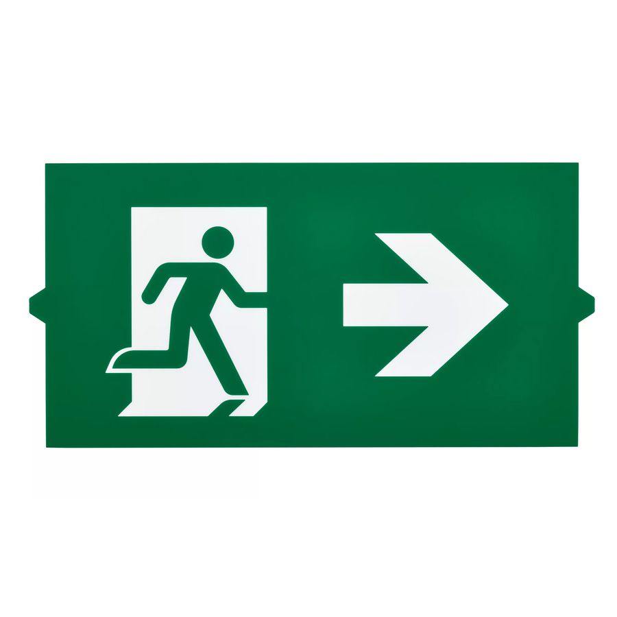 Doos a 100st. EM155Z SLIM WL EXIT SIGN LEGEND RIGHT