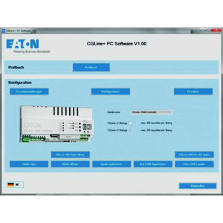 Software voor het programmeren van de CGLine+ web-controller