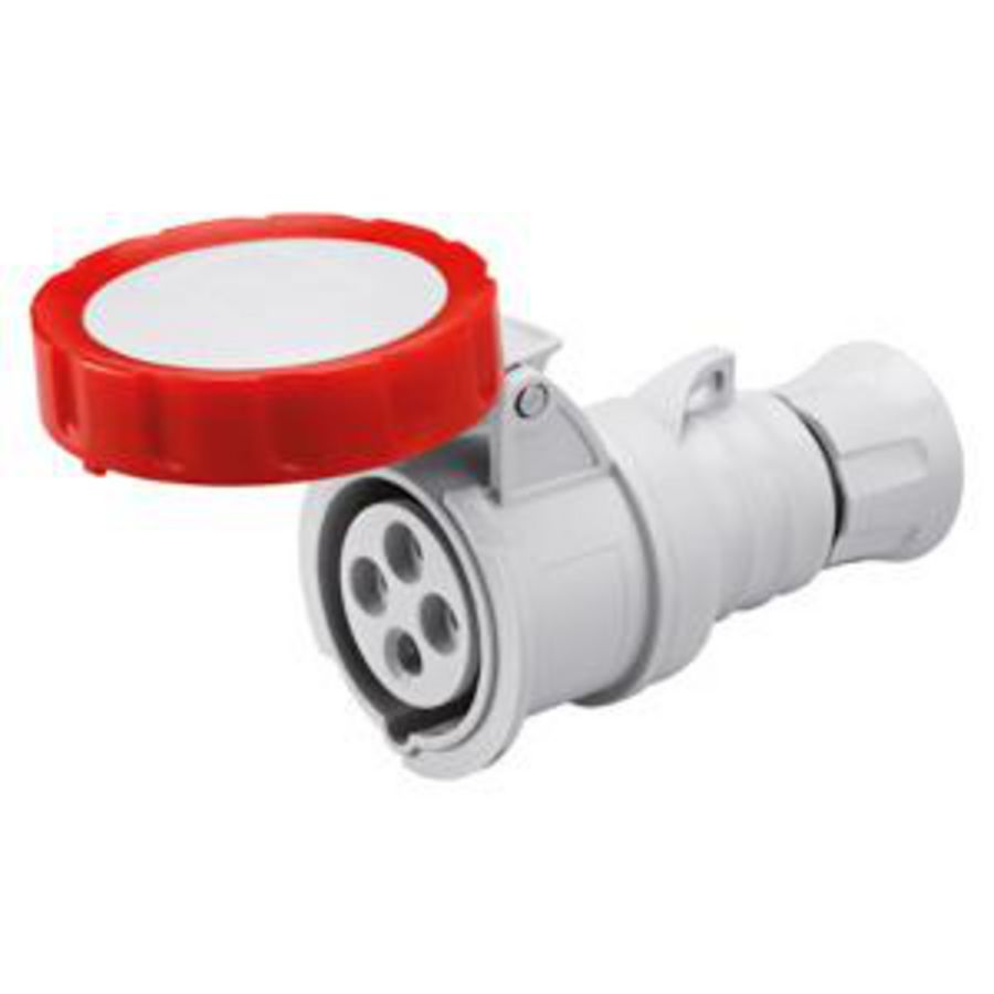 CEE KOPPELCONTACTSTOP 3P+A 16A 380/415V 50/60HZ-ROOD-6H