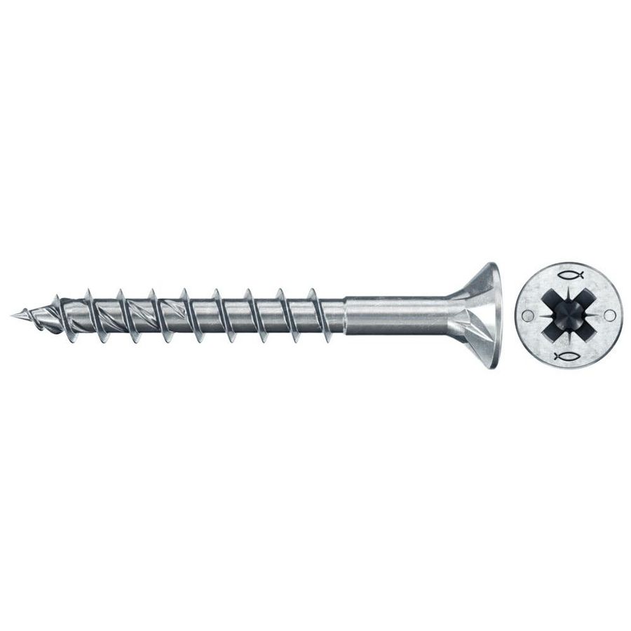 Spaanplaatschroef PowerFast 4,0x30 PZ verzonken kop verzinkt VVE=200