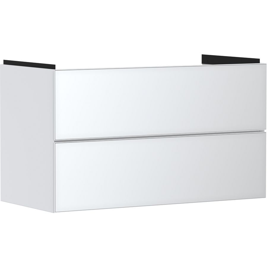 Onderkast mat wit / front metalic wit 980x475mm 2x la tbv wastafel Xevolos E 54181320