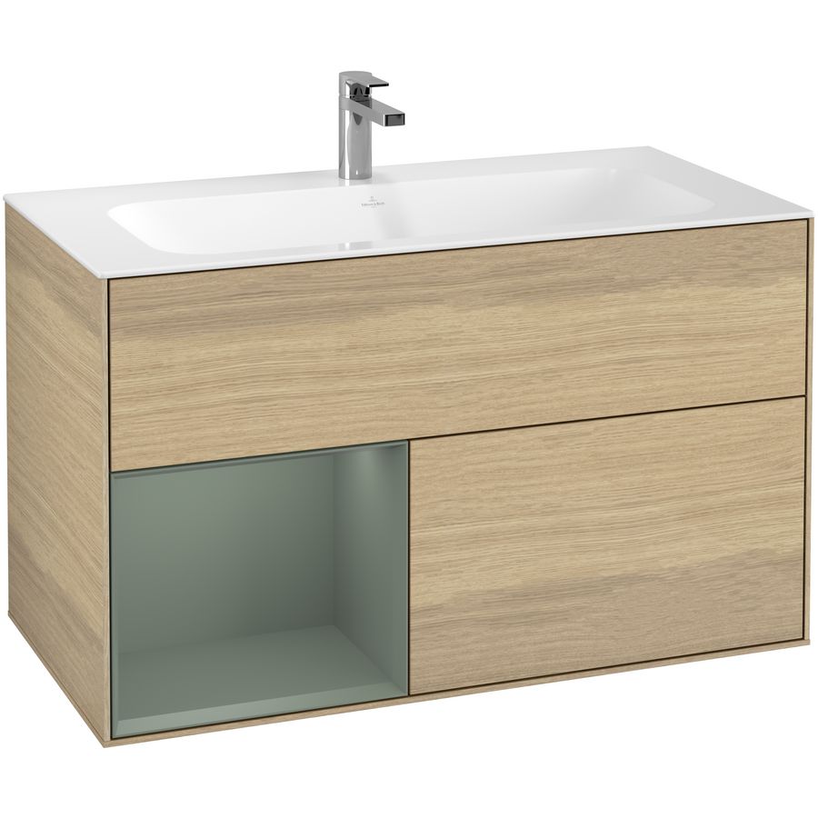 Wastafelonderkast Finion 996x591x498mm Oak Veneer F030GMPC