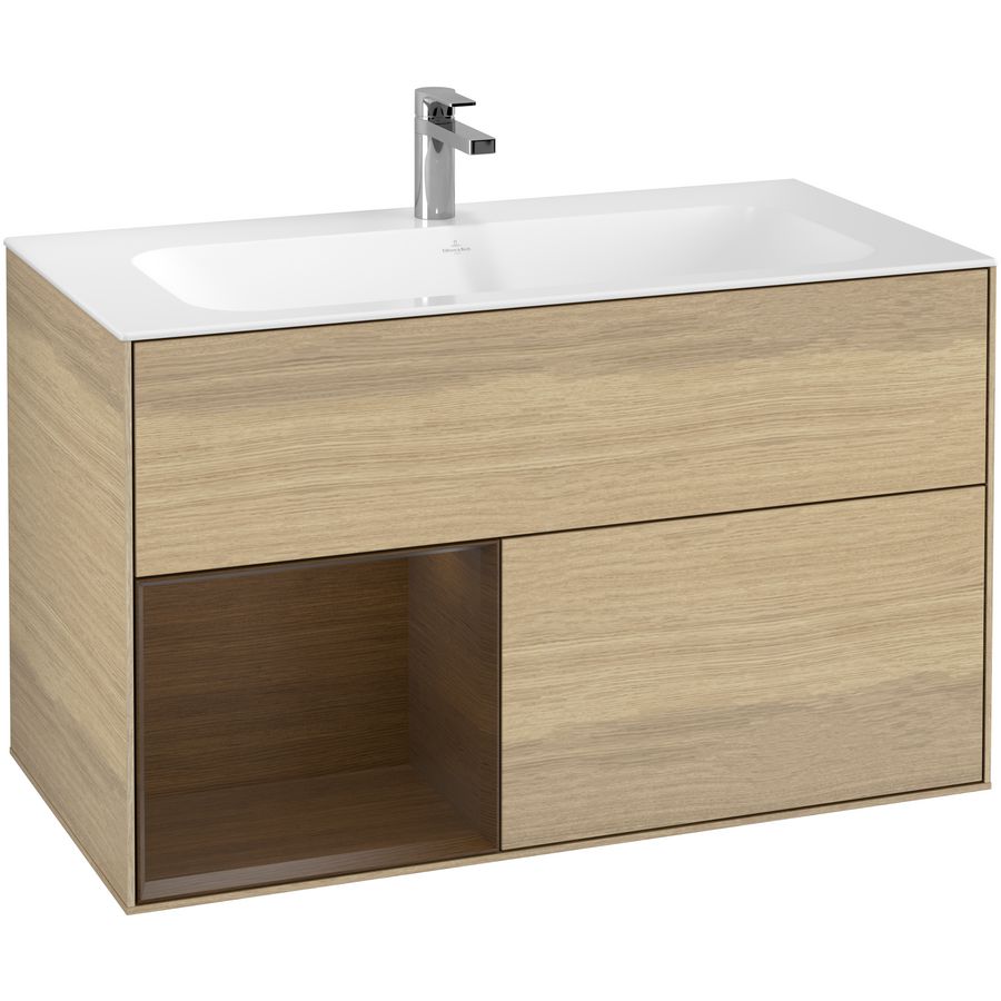 Wastafelonderkast Finion 996x591x498mm Oak Veneer F030GNPC