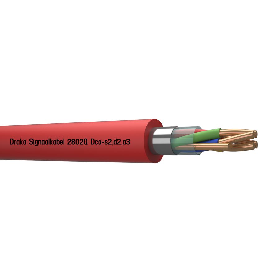Haspel a 500m. signaal kabel afg Dca rd# 1x4x0,8mm 2802Q BM