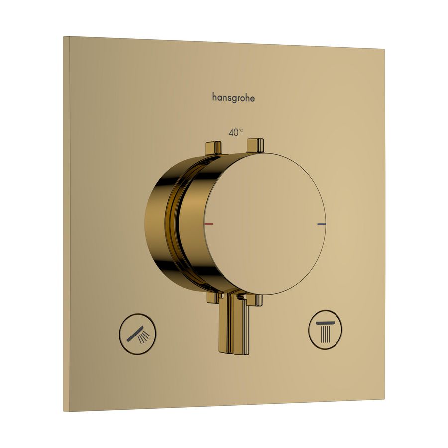 Inbouwthermostaat 2 functies Ecostat Comfort E Polished Gold-Optic