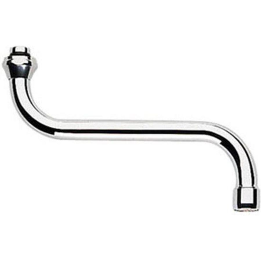 Onderuitloop 3/4 sprong 200mm chroom incl. perlator
