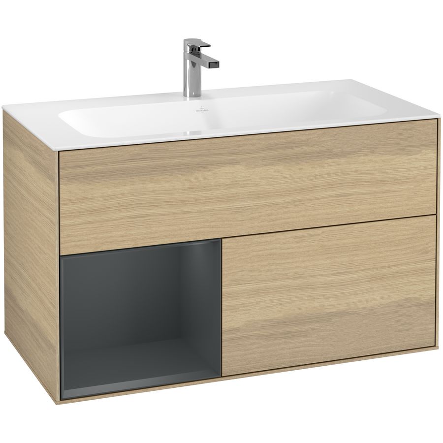 Wastafelonderkast Finion 996x591x498mm Oak Veneer F030HGPC