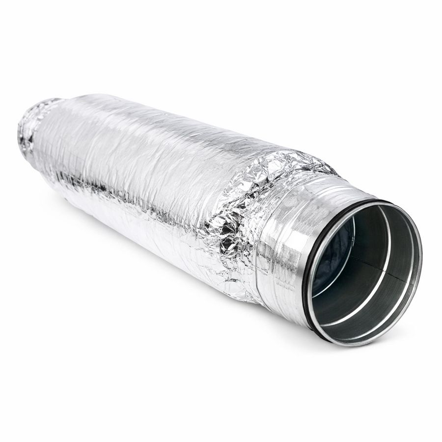 Ventilatieslang VP super iso + bus aan beide zijde Ø125mm lengte=0.75mtr.