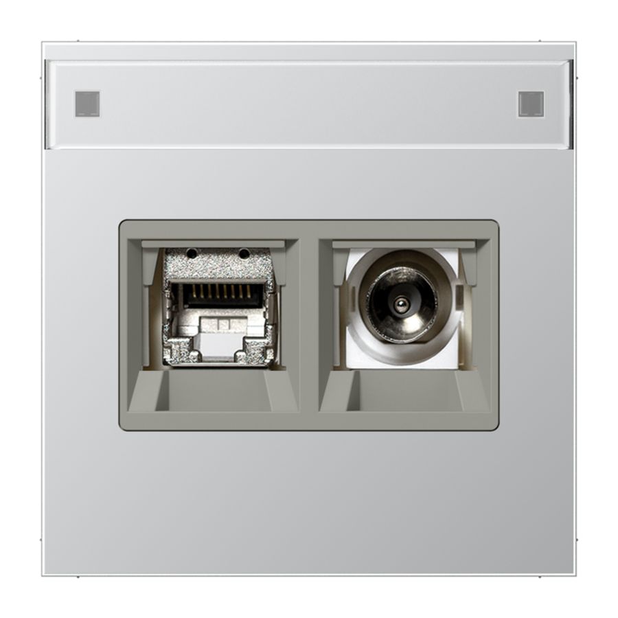Smart-TV aansluitdoos LS aluminium
