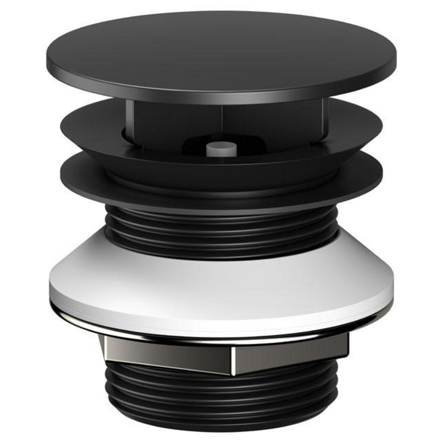 Schachtplug met afdekkap G 1 1/4 zwart