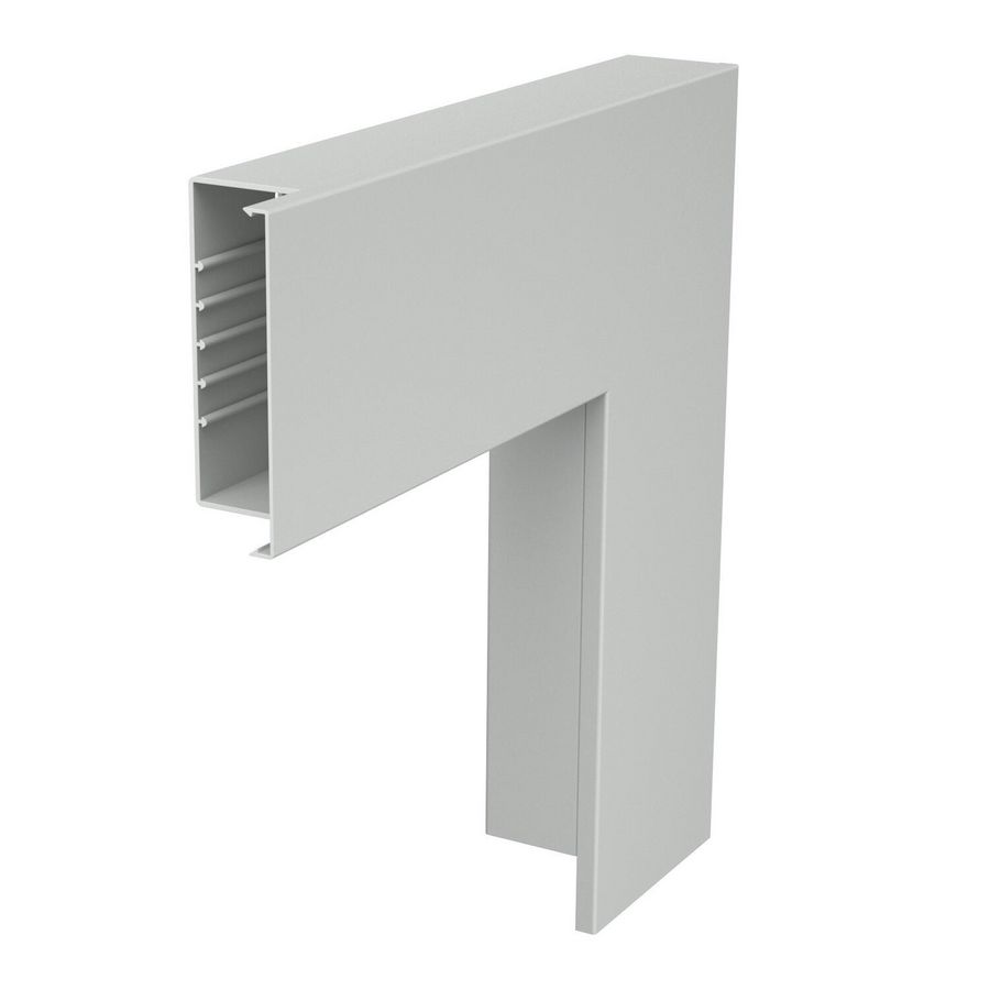 Platte hoek 470x170x80 polyvinylchlorid lichtgrijs
