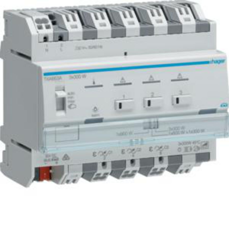 Universele zelflerende dimmer KNX 3x 300 W