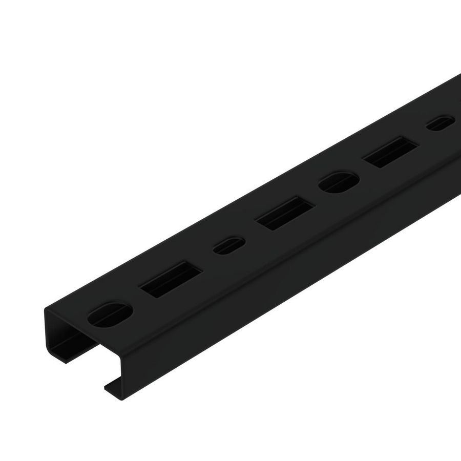 Profile rail perforated slot 17mm 400x35x18 Staal PES VVE=10