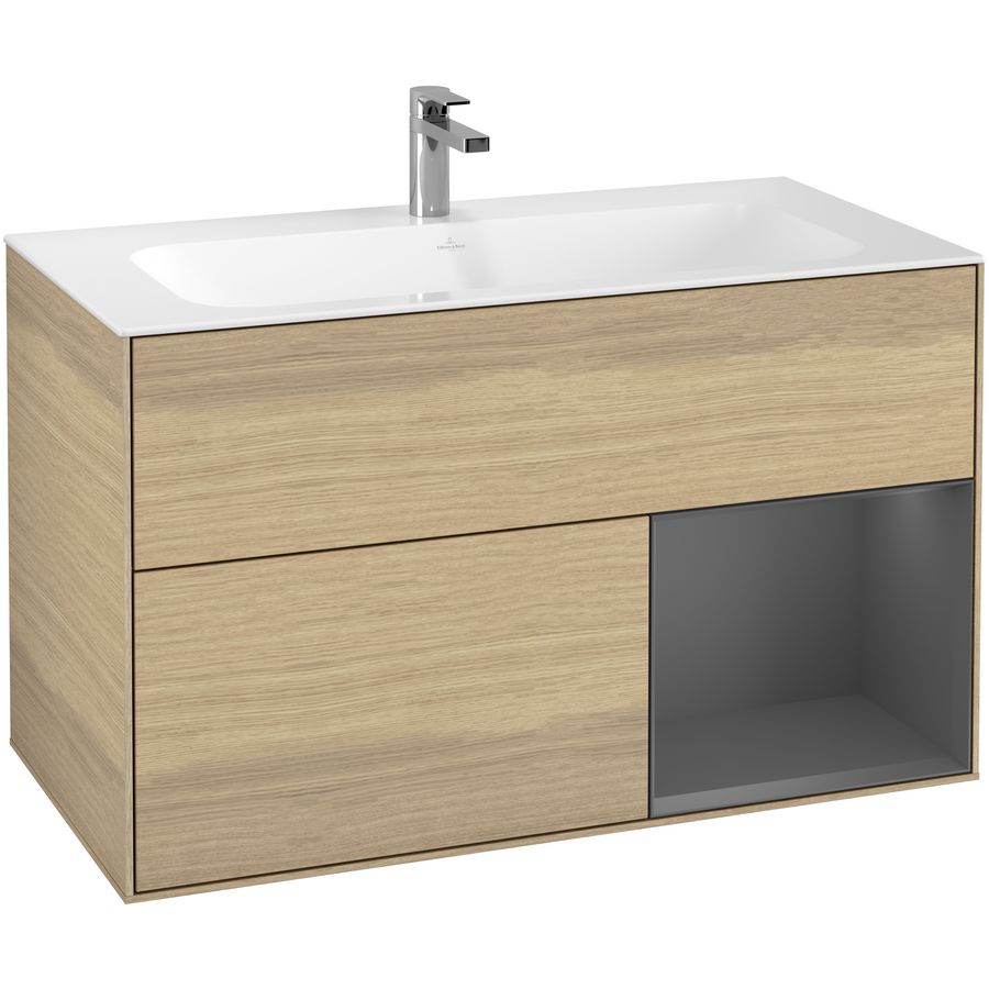 Wastafelonderkast Finion 996x591x498mm Oak Veneer F040GKPC